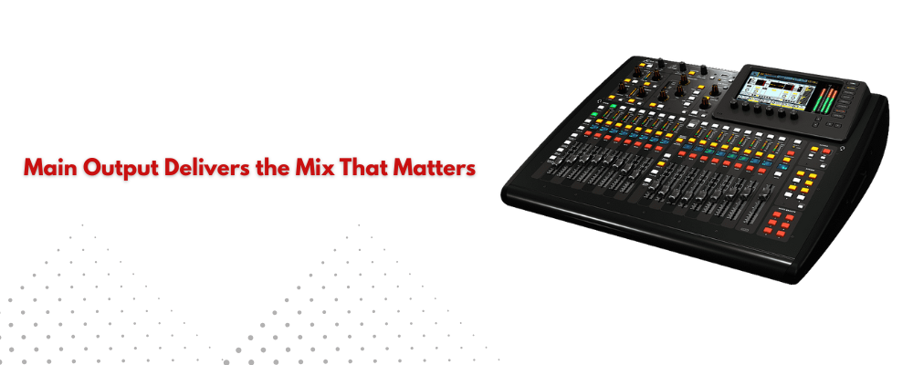 Professional audio mixing console used for live sound or studio recording sessions