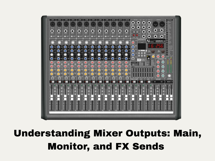 Understanding mixer outputs: Main, Monitor, and FX Sends