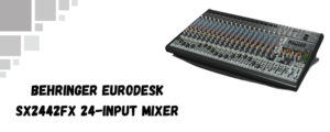 The image shows Behringer Eurodesk 24 channel mixer