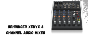 The image shows Behringer audio mixer