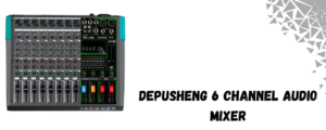 The image shows depusheng 6 channel audio mixer